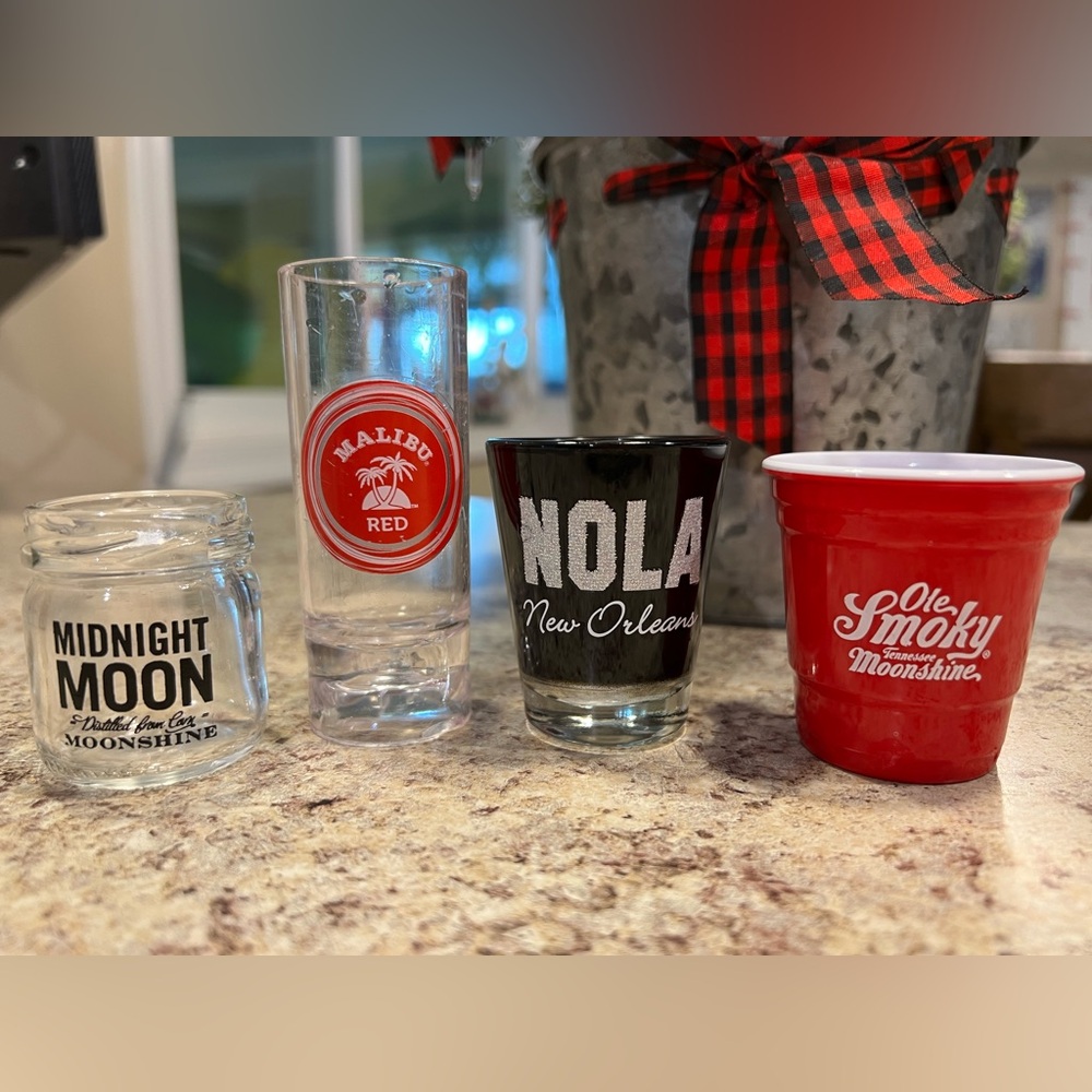 Set of 4 Assorted Shot Glasses